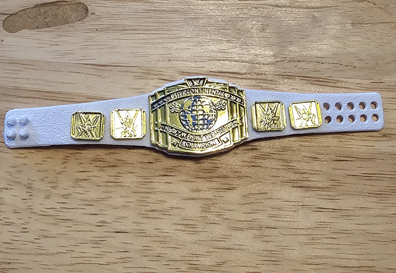 White Intercontinental Championship Belt Action Figure Mattel Elite WWE