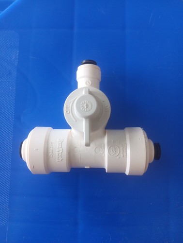 Plumbing Fitting Tee Valve With Shut Off 1/4" CTS x 1/4" OD x 1/4"
