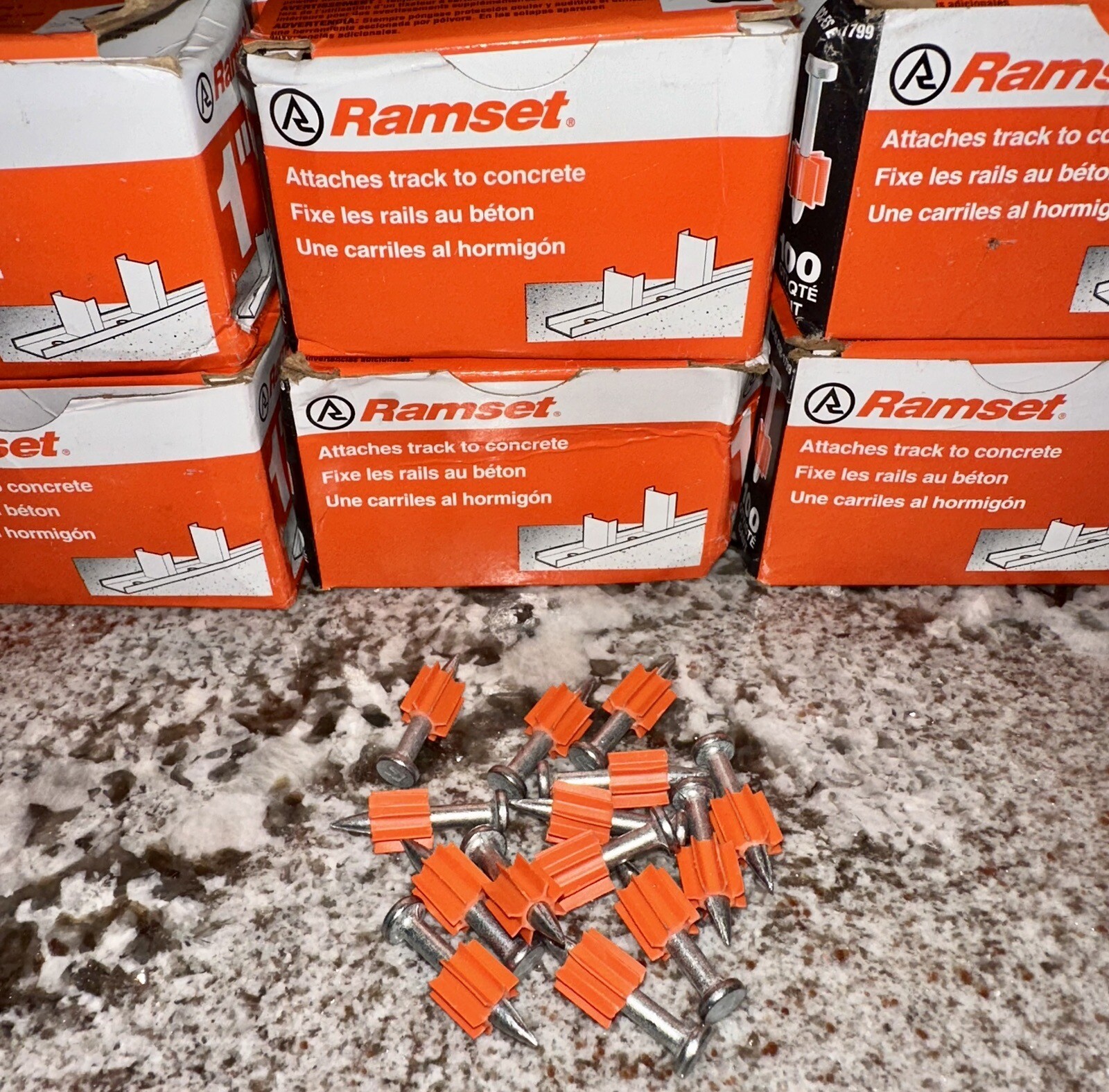 10 Boxes Ramset 1508 1" 25mm 1508 00759 Plated Pin Powder Fasteners 100