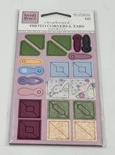 Heidi Grace Designs Chipboard Photo Corners & Tabs 60pc. "Only Time" - New