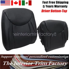 Driver Bottom-Top Replacement Leather Seat Cover Black For 2001-2006 Lexus LS430