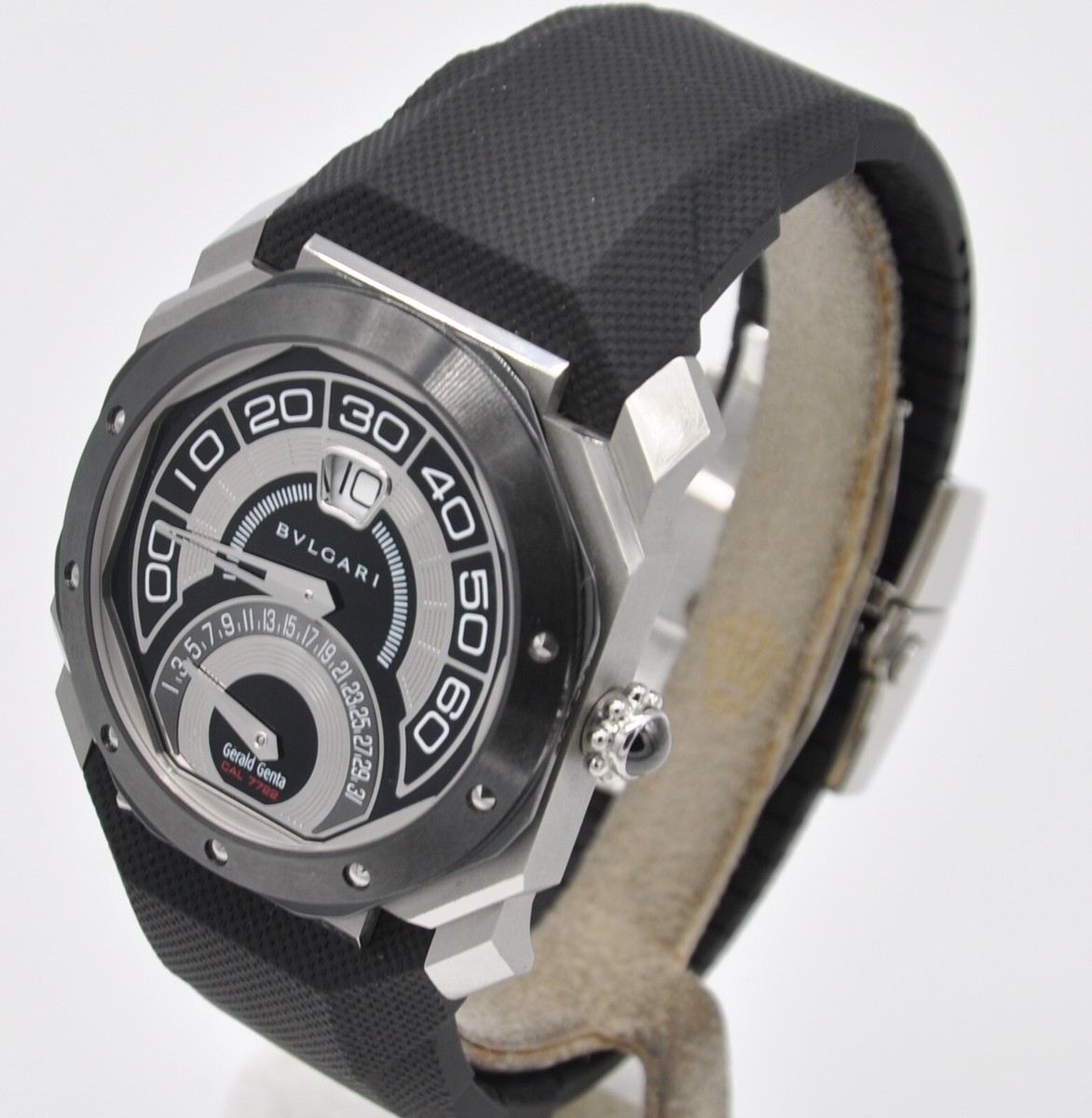 BVLGARI アナログ時計 シルバー× ブラック Bulgari-Octo-Roma