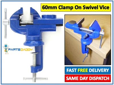 COBRA TOOLS Swivel Base Rotate 360 Mini Table Vice Clamp on Work Bench Jaw Workshop UK 15-55