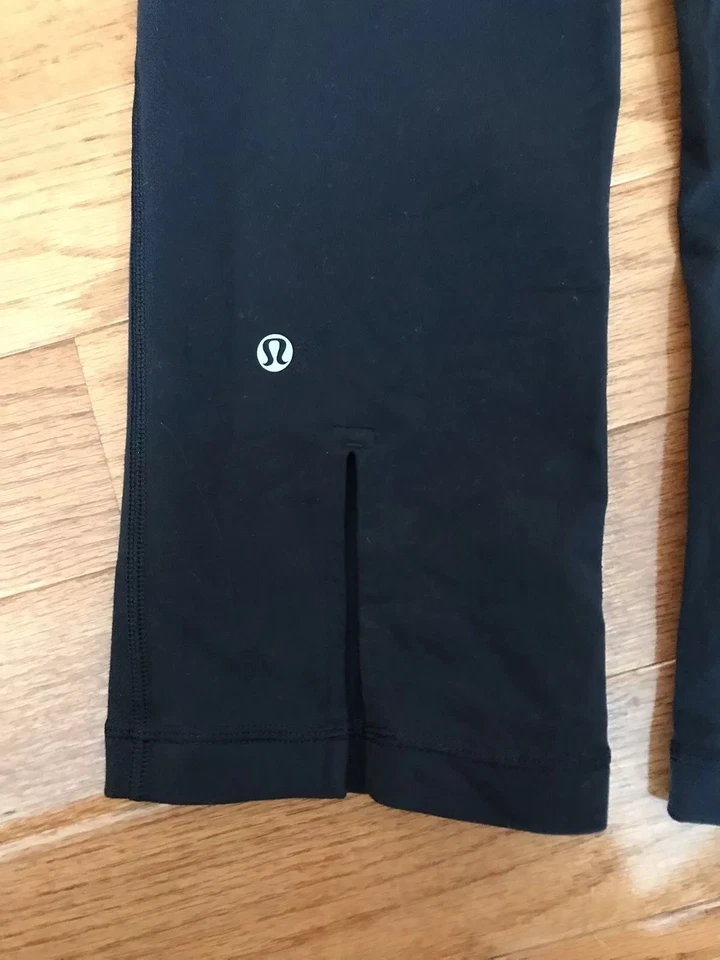 Lululemon Gather & Crow Crop Black Pink Waist Band Size 4 - Изображение 3 из 4