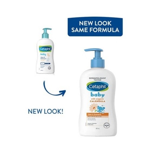Cetaphil Baby Wash & Shampoo with Organic Calendula 400ML- Pack of 2 - Picture 4 of 4