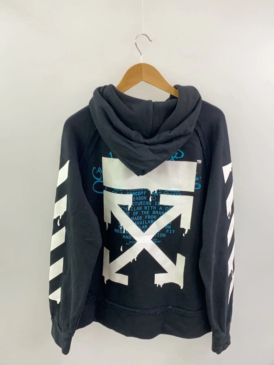 Felpa con cappuccio Off White OMBB057R20E30005 Dripping Arrows Incomp XXS nera usata