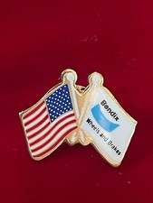Vtg USA Bendix Aircraft Brakes & Strut Promo Epoxy  Enamel Lapel Pin 1