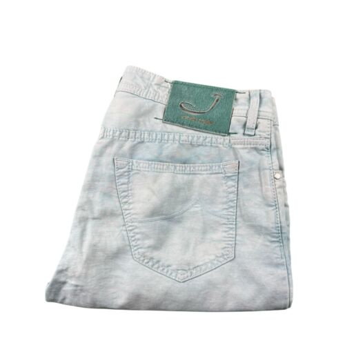 Jacob Cohen Mint Green Garment Wash Buttom Fly Mens Jeans Size 32x30