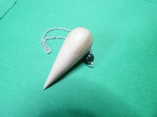 Wooden Dowsing Pendulum English Apple Wood handturned with your choice of crysta