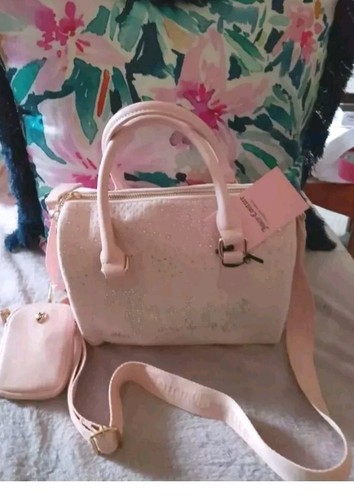 Juicy Couture Pink Velour Sequence Satchel BNWT Combine Postage