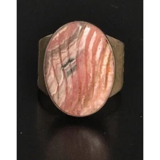 Desert Rose Trading Drt 925 Sterling Silver & Carved Rhodochrosite Ring Sky