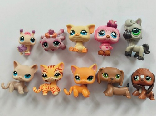 10 Stck./Posten Littlest Pet Shop Spielzeug LPS Pferd Biene Spinne Figur für Kind 01