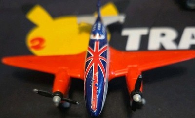 DISNEY PIXAR PLANES #11 BRITISH BULLDOG DIECAST AIRPLANE ABOVE WORLD CARS. Q24