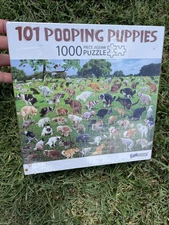 NIB Pooping Puppies 1000 Piece Jigsaw Puzzle 101 Dogs FunWares
