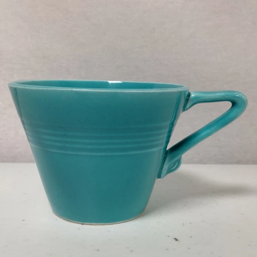 Homer Laughlin Fiestaware Harlequin Teacup Mug Blue Turquoise Atomic MCM Vintage