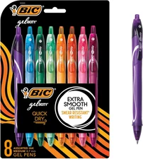 Gelocity Quick Dry Assorted Colors Gel Pens, Medium Point (0.7Mm), 8-Count Pack,