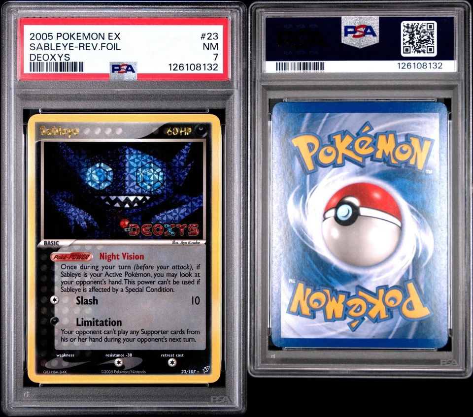 Sableye #23/107 Ex Deoxys Reverse Holo PSA 7 (New Cert)(Pop 30) - Image 3 of 4