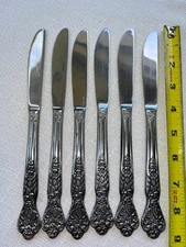 Versailles Stainless by MSI Japan Vintage Set of 6 Dinner Knives MCM 8 7/8"