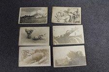Lote de 6 morteros, bombas y cañones de la Primera Guerra Mundial RPPC #11 foto postal real