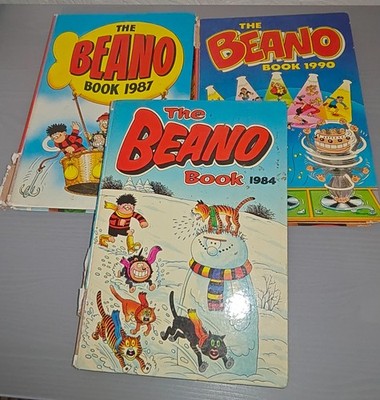 Beano Annuals 1984 1987 1990 Dennis the Menace Bash Street Kids Minnie Lot