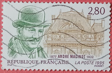 French Stamp / Timbre France Oblitéré 2f 80c ANDRE MAGINOT  1995 N° 2966