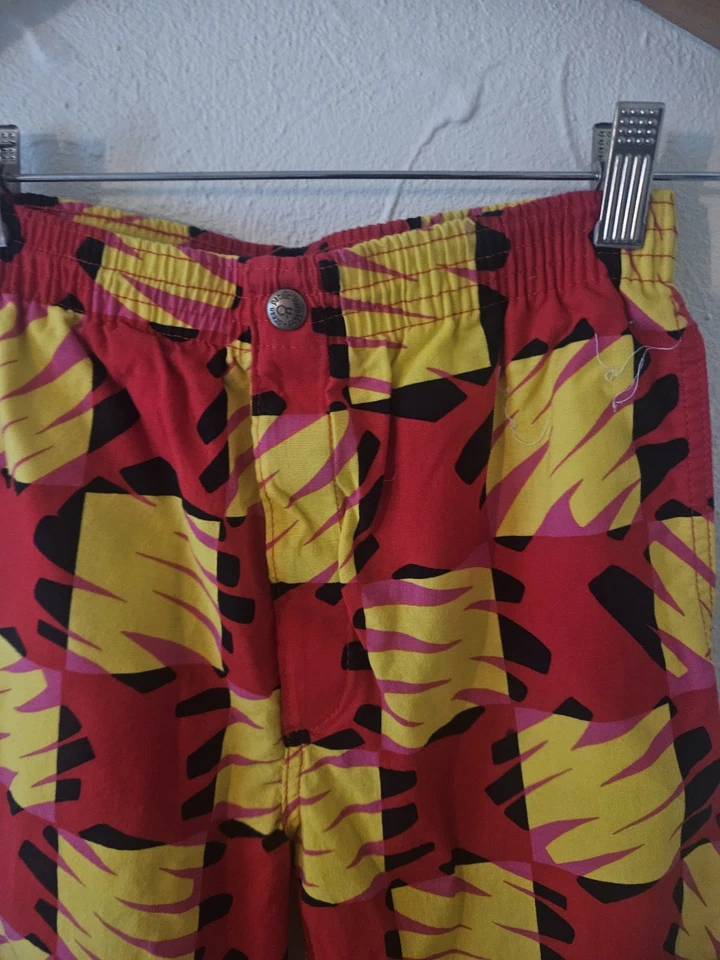 Vintage O.P. Pantalones Cortos Largos OCEAN PACIFIC Capris Años 80 Surf Skate Niños XL Foto 3 de 4