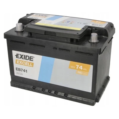 Exide Excell EB741 12V 74Ah 680A Batterie de démarrage de voiture UK 082SE - Photo 1/4