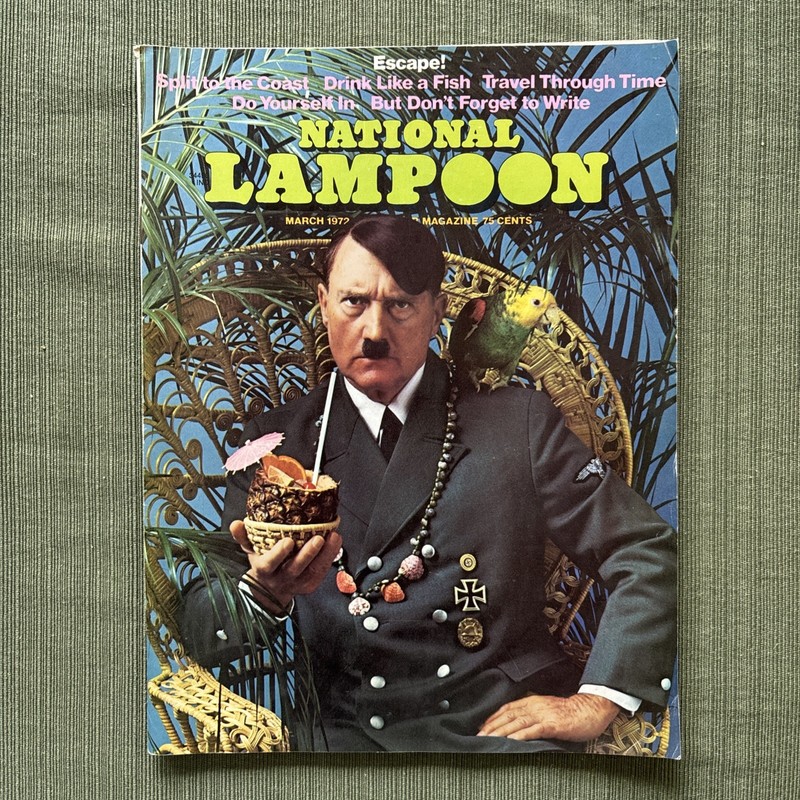 National Lampoon Magazine March 1972, Escape! Hitler Cover No Label VG Condition