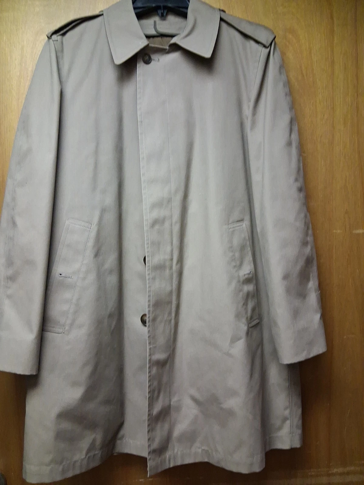 London Fog By Wamsutta Thinsulate 3M Long Classic Trench Coat Men’s Size 38 Reg image 3