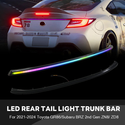RGB LED Trunk Bar Tail Light Fits Toyota GR86 Subaru BRZ 2021-2025 Rear Lamp DRL