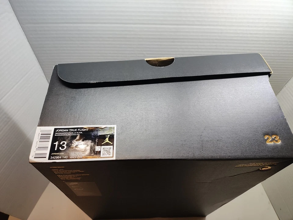 Tênis Nike Air Jordan True Flight UNC branco azul universitário 342964-140 masculino NOVO - Imagem 2 de 4