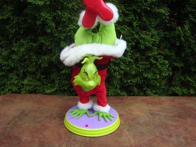 Dr. Seuss Vtg 2000 Musical Handstand Dancing Grinch (FOR PARTS OR REPAIR)