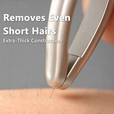 Premium round Head Tweezers for Eyebrow Facial Hair Removal Seamless Clips Sho