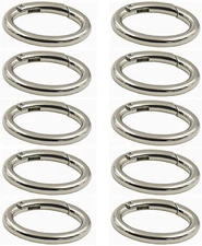 10PCS Zinc Alloy round Spring Clips Carabiner - 1-1/2" Gate O Ring round Carabin