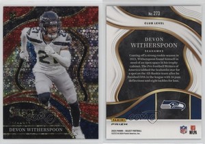 2023 Panini Select Club Level Red Disco Prizm /49 Devon Witherspoon Rookie RC