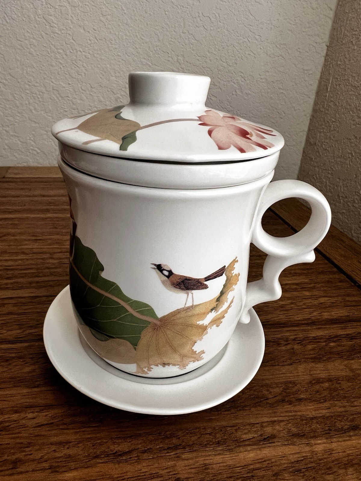 Vana Infuser Mug Set In Box  Lotus & Bulbul Birds Chang Hsit