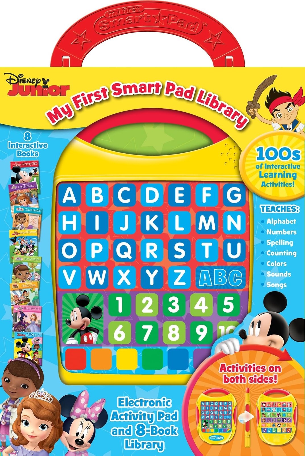 Disney Junior - My First Smart Pad Electronic Activity Pad and 8-Book Library -