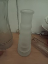 Frosted Bubble Vase Clear Great Condition No Chips Or Cracks
