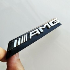 AMG K&uuml;hlergrill Emblem Schwarz | Mercedes Frontgitter Logo Abzeichen 1 St&uuml;ck