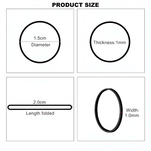 1200 pcs Elastic Hair Rubber Bands Mini Rubber Bands - Picture 5 of 5