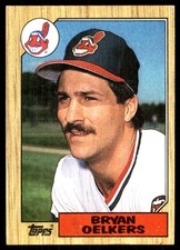 Bryan Oelkers 1987 Topps #77 Indians MLB READ FREE SHIPPING AutographDen
