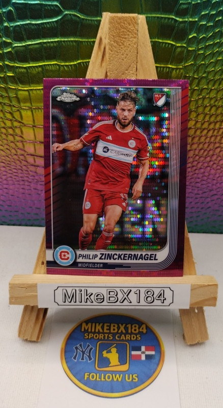 PHILIP ZINCKERNAGEL 2025 Topps Chrome PURPLE MAGENTA PULSAR #92 Chicago Fire MLS