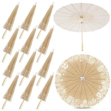 Bulk Vintage Chinese/Japanese Paper Parasols 23.6" Wedding Bridal Tea Decor