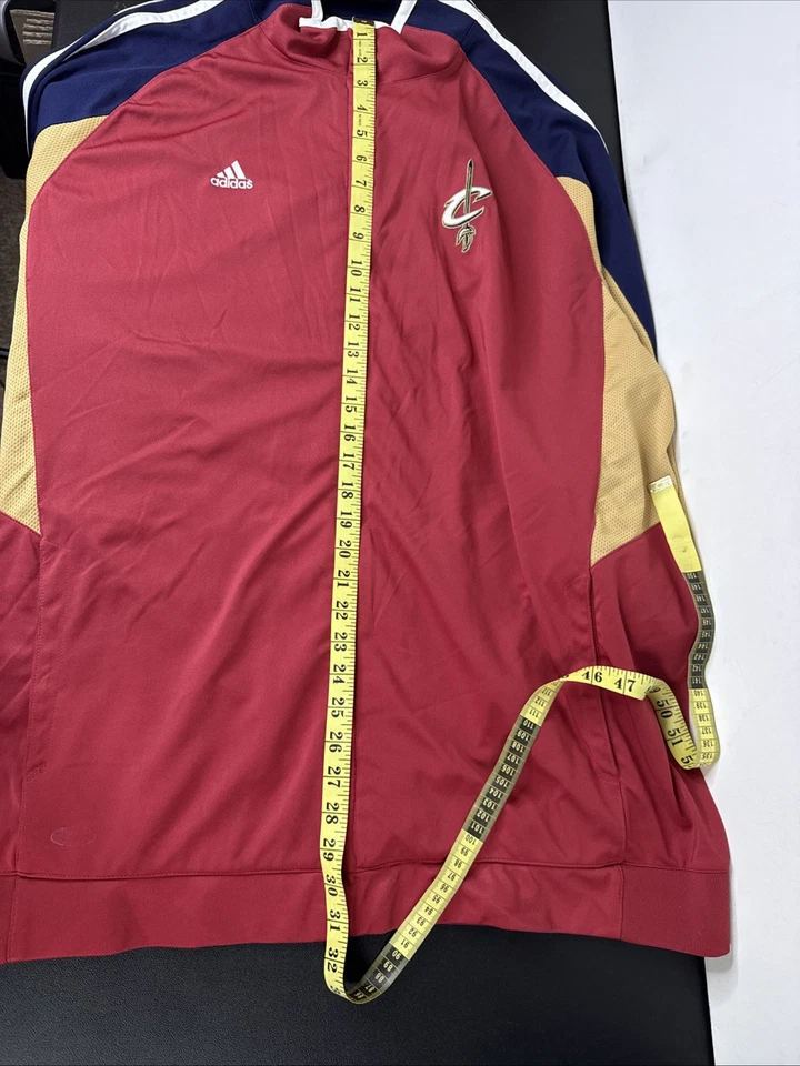 Chaqueta de calentamiento Adidas NBA para hombre 2XL Cleveland Cavaliers rojo dorado Foto 4 de 4