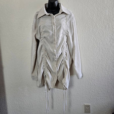 PrettyLittleThing Ruched Drawstring Shirt Dress