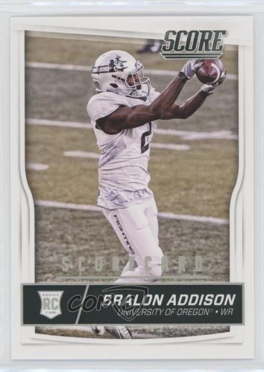 2016 Score Rookies Scorecard Bralon Addison #376 Rookie RC 4mt