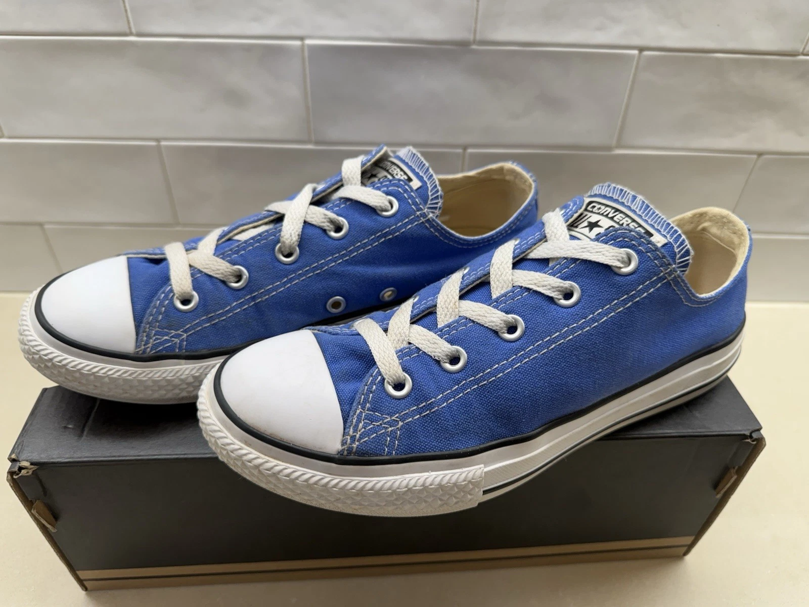 Scarpe basse Converse All Star Chuck Taylor Youth taglia 3 blu sneakers stringate