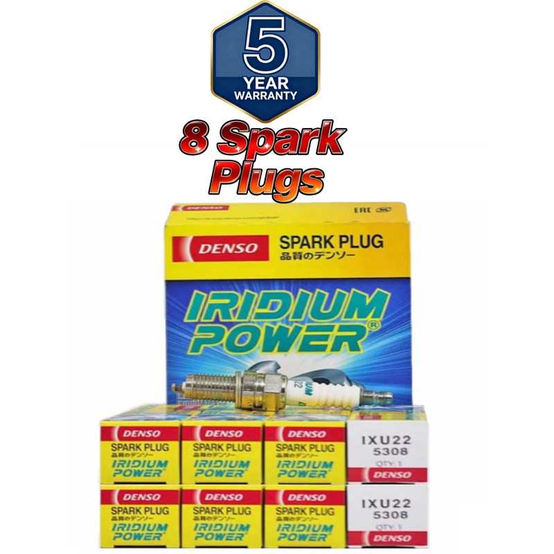 New Set of 8 Denso  Spark Plugs IXU22/5308 Iridium Power for Chevy BMW VW Fiat