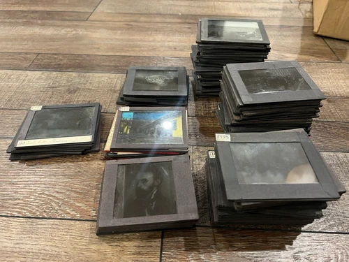 Vtg Magic Lantern Glass Slide Photo Lot Czechoslovakia WW1 Military Parades YMCA