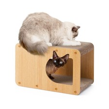 EHEYCIGA Cardboard Cat Scratcher House, 17-Inch Corrugated Cat ... FAST USA SHIP
